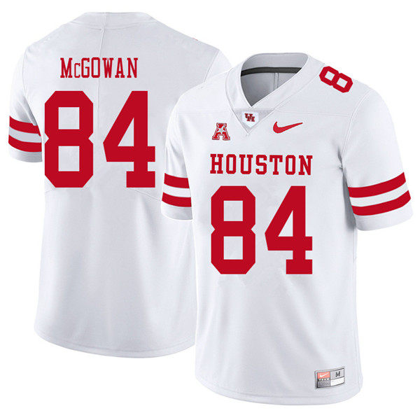 2018 Men #84 Cole McGowan Houston Cougars College Football Jerseys Sale-White